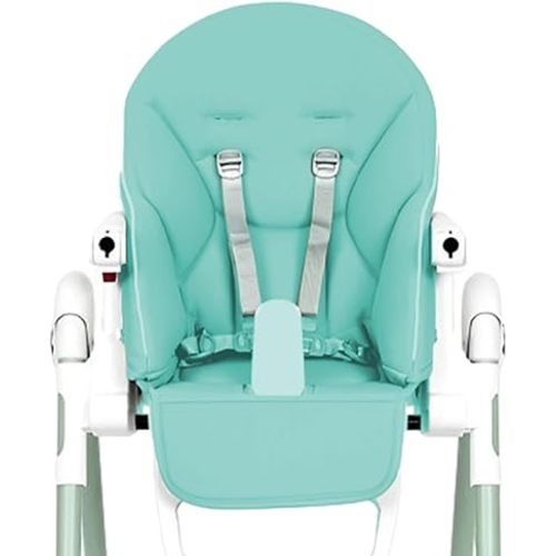 Generic High Chair Cov-ers for Baby, Pu Leather Baby Dining Chair Cov-er, Comfortable Universial Replacement Cov-er with Padding Fit forGraco high Chair for Peg Perego for Siesta Zero3, Mint Green