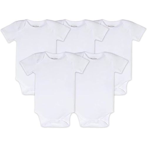 Burt's Bees Baby Bodysuits, Short Sleeve and Long Sleeve One-Pieces, 100% Organic Cotton