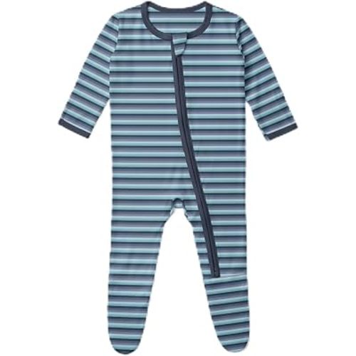 KicKee Baby & Toddler Zipper Footie – Ultra-Soft Viscose from Bamboo Pajamas with Flip Paws & Grips