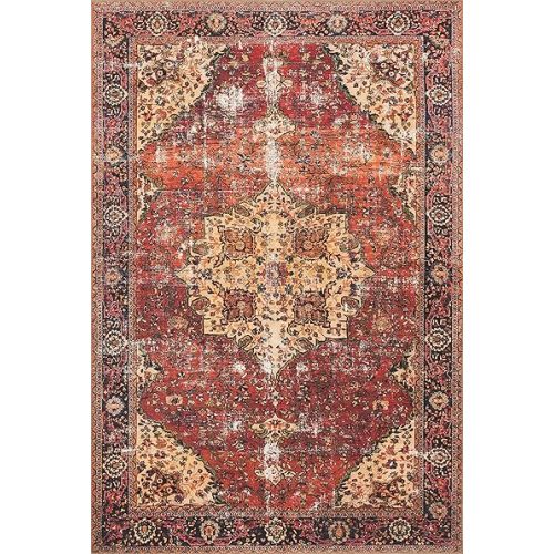 Loloi Loren Collection LQ-07 Red/Navy 5'-0" x 7'-6" Area Rug