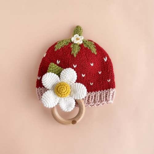 Baby Cotton Strawberry Knit Hat Red – The Blueberry Hill