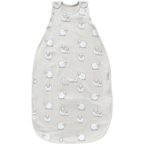 Woolino Merino Wool & Organic Cotton Baby Sleep Sack 2-24 Months – Ultimate 4-Season Baby Sleeping Bag, Universal Size Wearable Blanket, 2-Way Zipper & Adjustable Fit, Year-Round Use - Sheep
