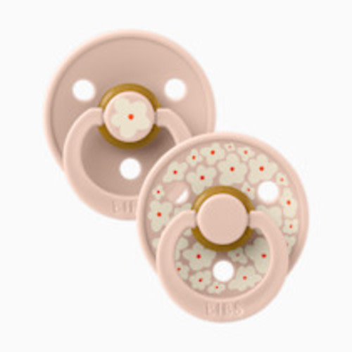 BIBS Studio Jasmine Colour Natural Rubber Pacificier (2-pack) - Blush, Size 1