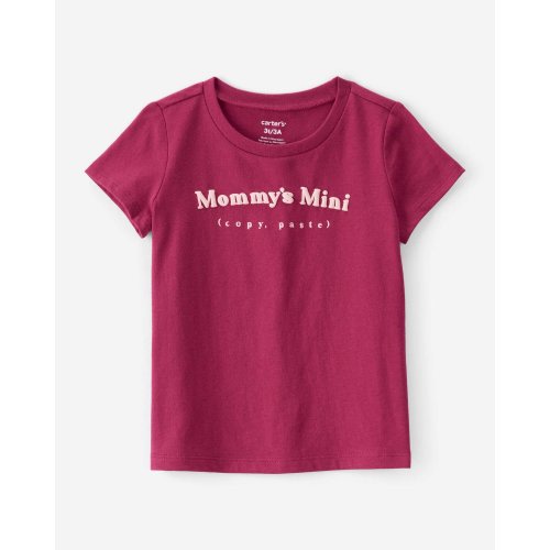 Toddler Girl Mommy's Mini Short-Sleeve Graphic Tee - Burgundy | Carter's