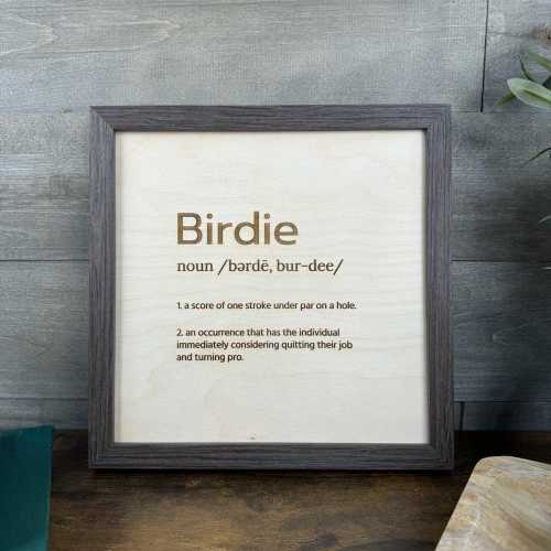 Birdie Defined | Golf Art | Golf Words | Golf Wall Art | Golf Gift | Gallery Wall Art