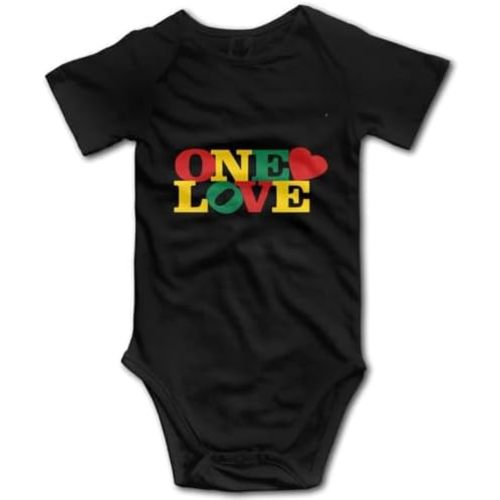 One Rasta Love Long Sleeve Infant Baby Boy Girl Jumpsuit Footed Bodysuit