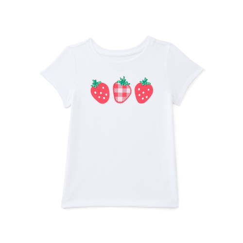 Wonder Nation Toddler Girls Tee with Short Sleeves, Sizes 18M-5T
