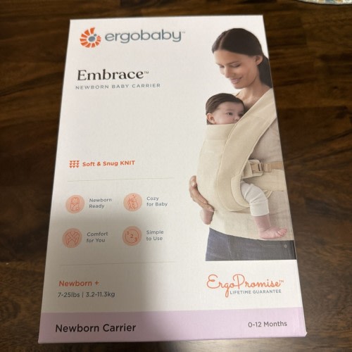 Ergobaby Embrace Soft Knit Newborn Carrier -Cream Knit