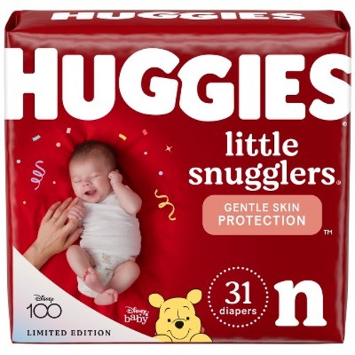 Huggies Little Snugglers Baby Diapers – (Select Size and Count), Size: Newborn