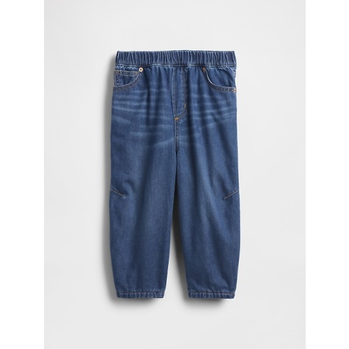 Baby & Toddler Pull-On Barrel Jeans