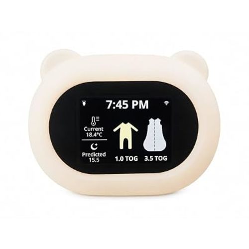 Sleep Like Goldilocks Smart Baby Nursery Thermometer, Room Temperature Monitor & TOG Sleepwear Guide with App, Predicted Overnight Temp, Night Light & Time to Rise Sleep Trainer