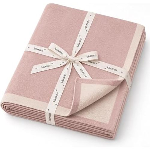 lulumoon Knit Baby Blanket for Newborn: Soft Cotton Blanket for Swaddle