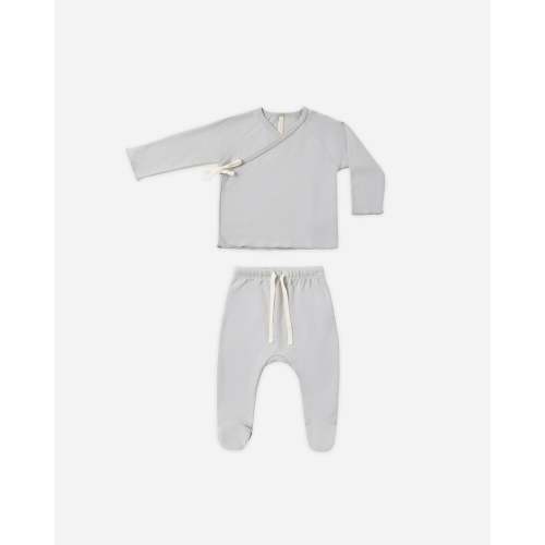 Wrap Top + Footed Pant Set Cloud – Quincy Mae