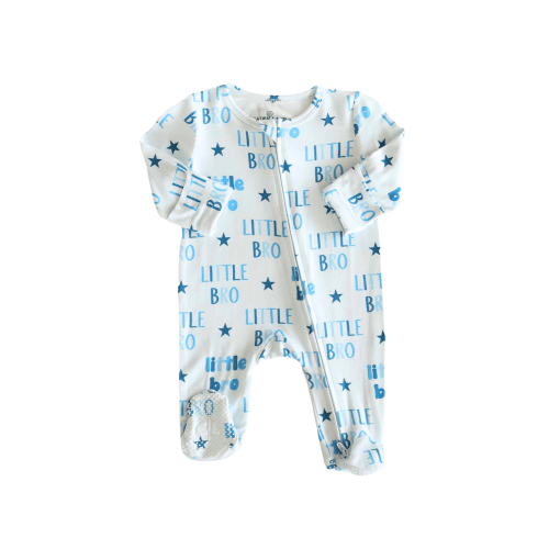 Zipper Footie in Little Bro | Caden Lane