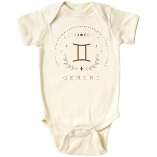 Gemini Zodiac Horoscope Cute Baby Bodysuit, Kids & Toddler T-Shirt - Funny Outfit for Girls Boys Baby Shower Foodie Tee