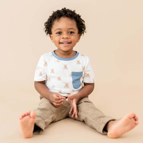 Toddler Crew Neck Tee in Teddy Bear