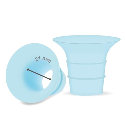 Maymom 21mm Flange Blue Insert Compatible with Elvie Single/Double Electric, Elvie Stride Cup (24mm), Compatible with Medela PersonalFit Flex Shield, Not Original Elvie Replacement Pump Parts