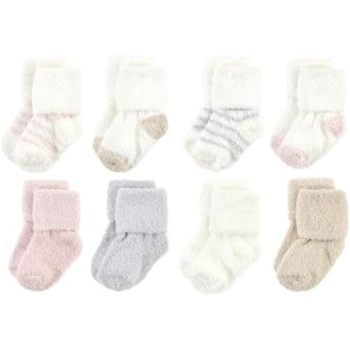 Hudson Baby Baby 8-pack Cotton Rich Newborn and Terry Socks