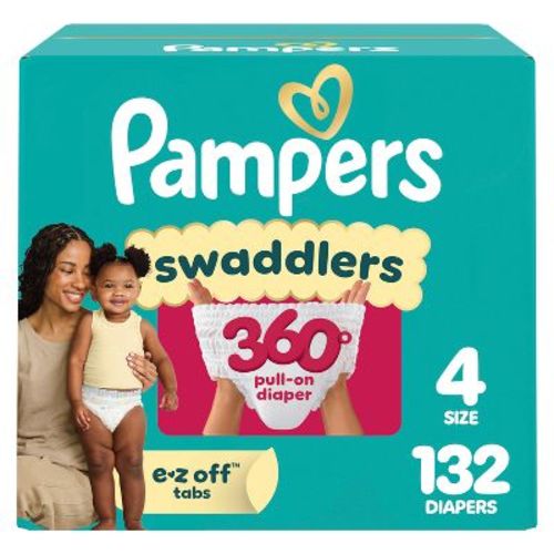 Pampers Swaddlers 360 Disposable Diapers OMS Pack - Size 4 - 132ct