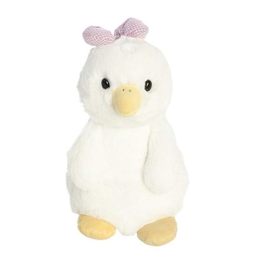 Aurora Small Daisy-Do's Ginny Goose Spring Vibrant Stuffed Animal White 9"