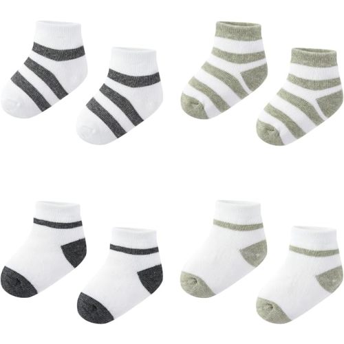 4 Pairs Unisex Baby Socks 0-18months Cotton Toddler Ankle Socks | Elastic,Grip Socks,Infant Socks,Wearing in all Seasons,Newborn Items