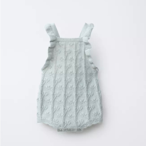 LINEN BLEND KNIT ROMPER - Pastel green | ZARA United States