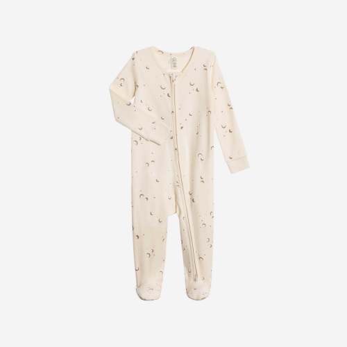 Peyton Zipper Sleeper - Moon / Taupe