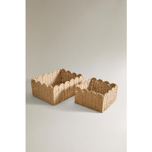 SMALL SCALLOPED BASKET - Light beige | ZARA United States