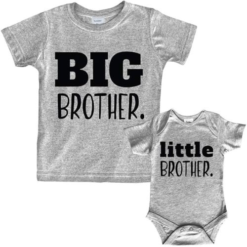 Big Brother Little Brother Shirts Matching Outfits Sibling Gifts Baby Set