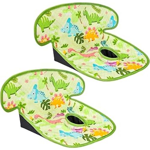 INFANZIA Dry Seat,Car Seat Protector Waterproof Carseat Liner Potty Training Toddlers, Baby and Infants, Piddle Pad for Carseats Strollers (Green, 2 Packs