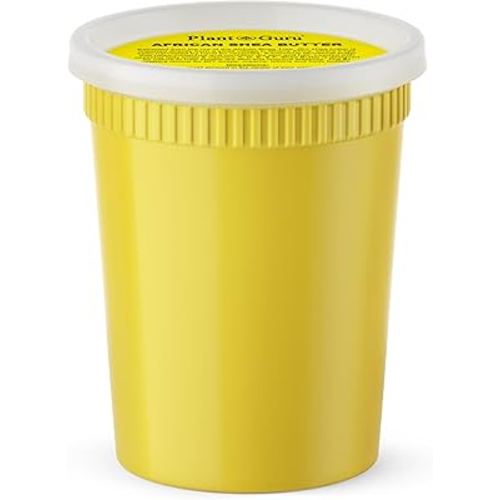 Raw African Shea Butter 32 oz. Bulk 100% Pure Natural Unrefined YELLOW - Ideal Moisturizer For Dry Skin, Body, Face And Hair Growth. Great For DIY Soap and Lip Balm Making.