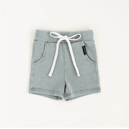 Toddler cotton shorts- ACID WASH | MATCHA – Rad Tod