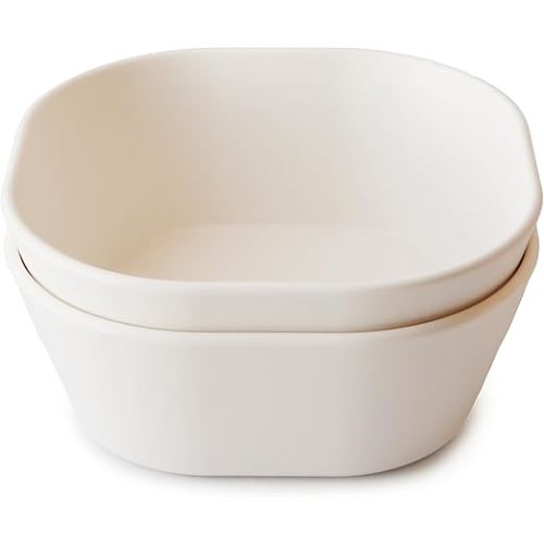 mushie (Ivory) Square Bowl, Set of 2