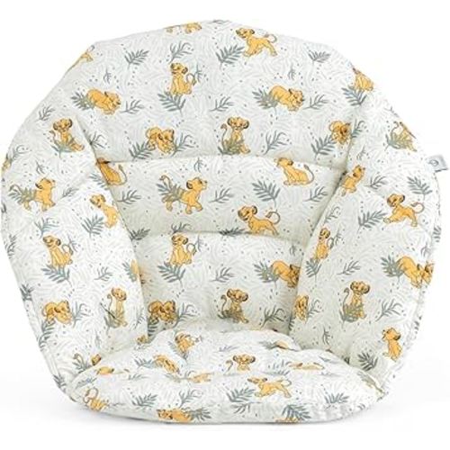 Stokke Clikk Cushion, Disney Lion King Jungle - Compatible with Clikk High Chair - Provides Support for Babies - Made with Organic Cotton - Reversible & Machine Washable - Best for Ages 6-36 Months