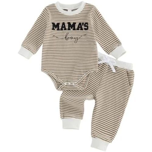 Newborn Baby Boy Fall Clothes Waffle 3 6 12 18 Months Winter Outfit