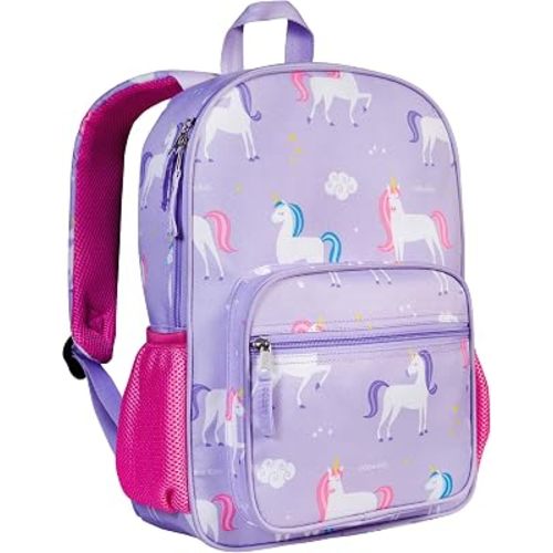 Wildkin Kids Backpack for Boys & Girls, ECO rPET Recycled Lightweight Bookbag with Padded Straps – Ideal for Preschool, Kindergarten, School & Travel, Ages 3–10 – Unicorns
