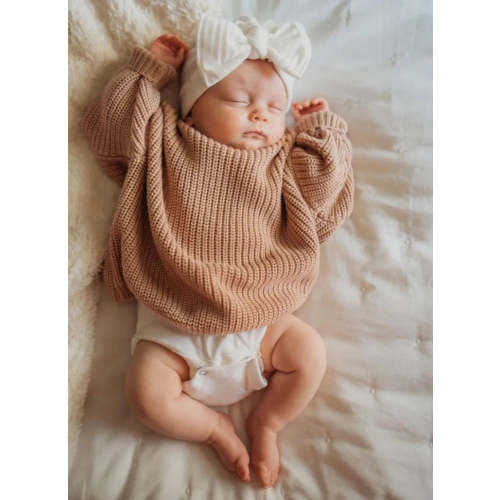 Tansy Knit Sweater in Brown