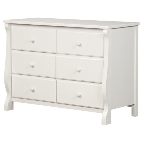 Delta Children Universal 6 Drawer Dresser with Interlocking Drawers - Greenguard Gold Certified, White