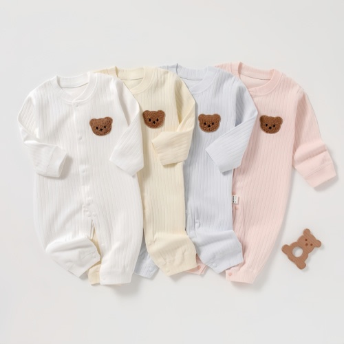 Baby Newborn Cute Animal Bear Pit Striped Romper
