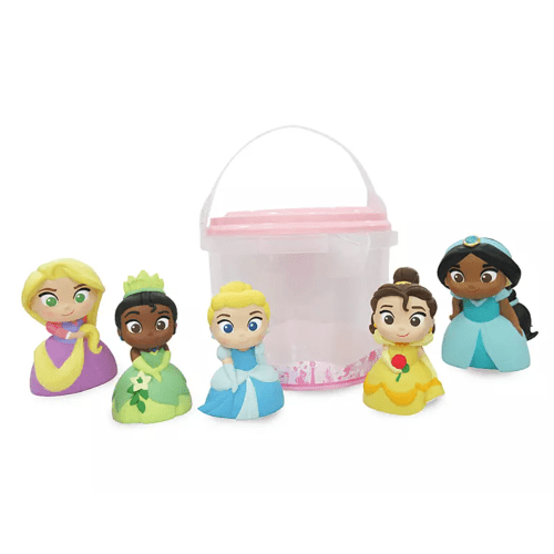 Disney Cinderella Belle Jasmine Tiana Rapunzel Bucket Bath Toy Set New with Tag