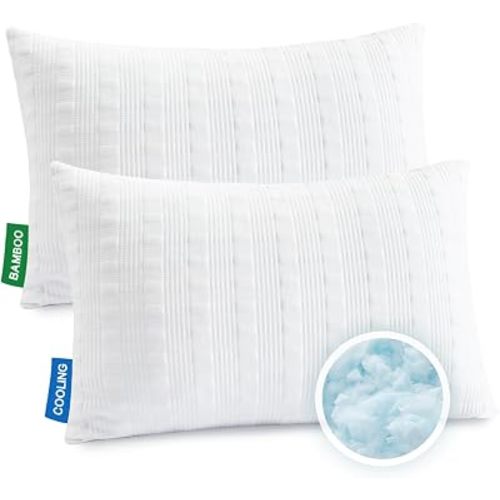 Meoflaw Adjustable Cooling Bed Pillows for Sleeping Standard Size Set of 2