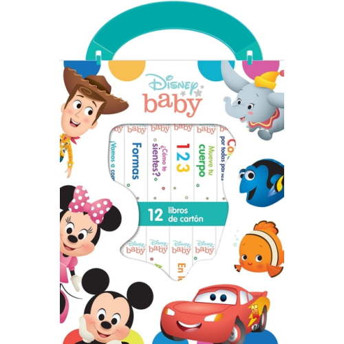 Disney Baby: Mi Primera Biblioteca: 12 Libros de Cartón, (Paperback)