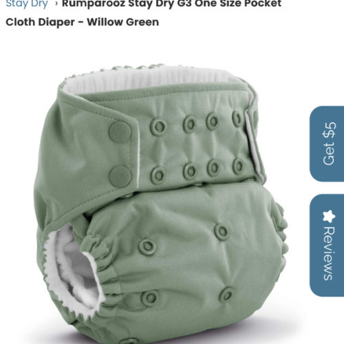 Rumparooz Stay Dry G3 One Size Pocket Cloth Diaper - assorted colors