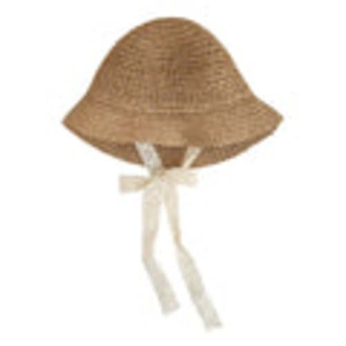 Baby Straw Sun Hat with Lace Bow – Hunter + Grace