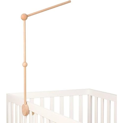 Baby Crib Mobile Arm, NICEMER Wooden Mobile Arm for Crib, 31 Inches Mobile Hanger for Crib Baby Boy & Girl Nursery Decor