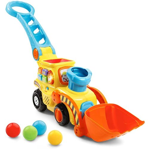 VTech Pop-a-Balls Push and Pop Bulldozer, Yellow