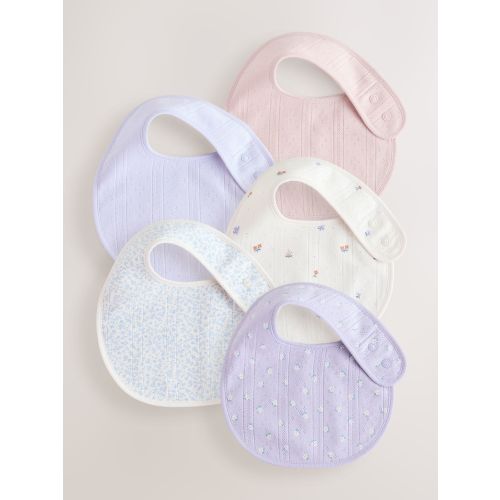 Purple Baby Bibs 5 Pack