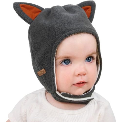 JAN & JUL Baby and Toddler Fleece Animal Hat for Winter