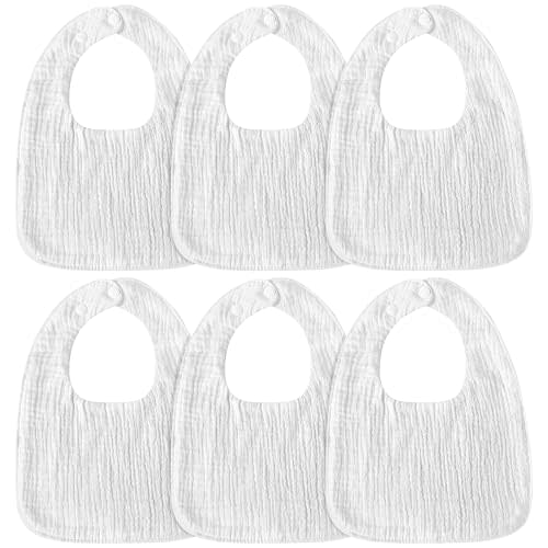 Accmor Muslin Baby Bibs, 6 Pack Soft Cotton Baby Bandana Drool Bibs for Boys Girls Teething and Drooling