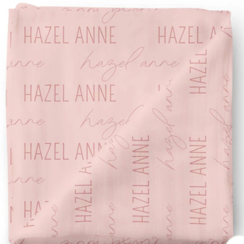 Personalized Baby Name Swaddle Blanket | Dusty Hues